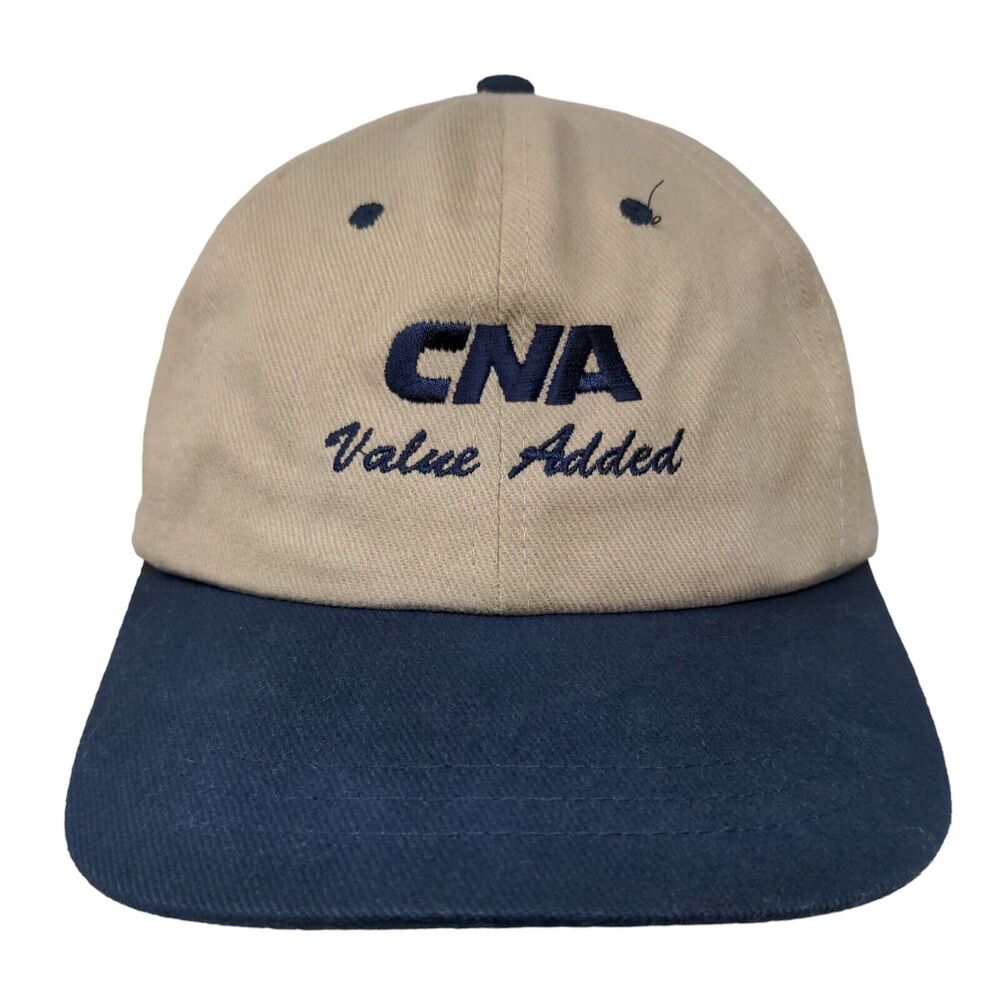 CNA Value Added Slideback Hat Tan One Size Embroidered Colorblock